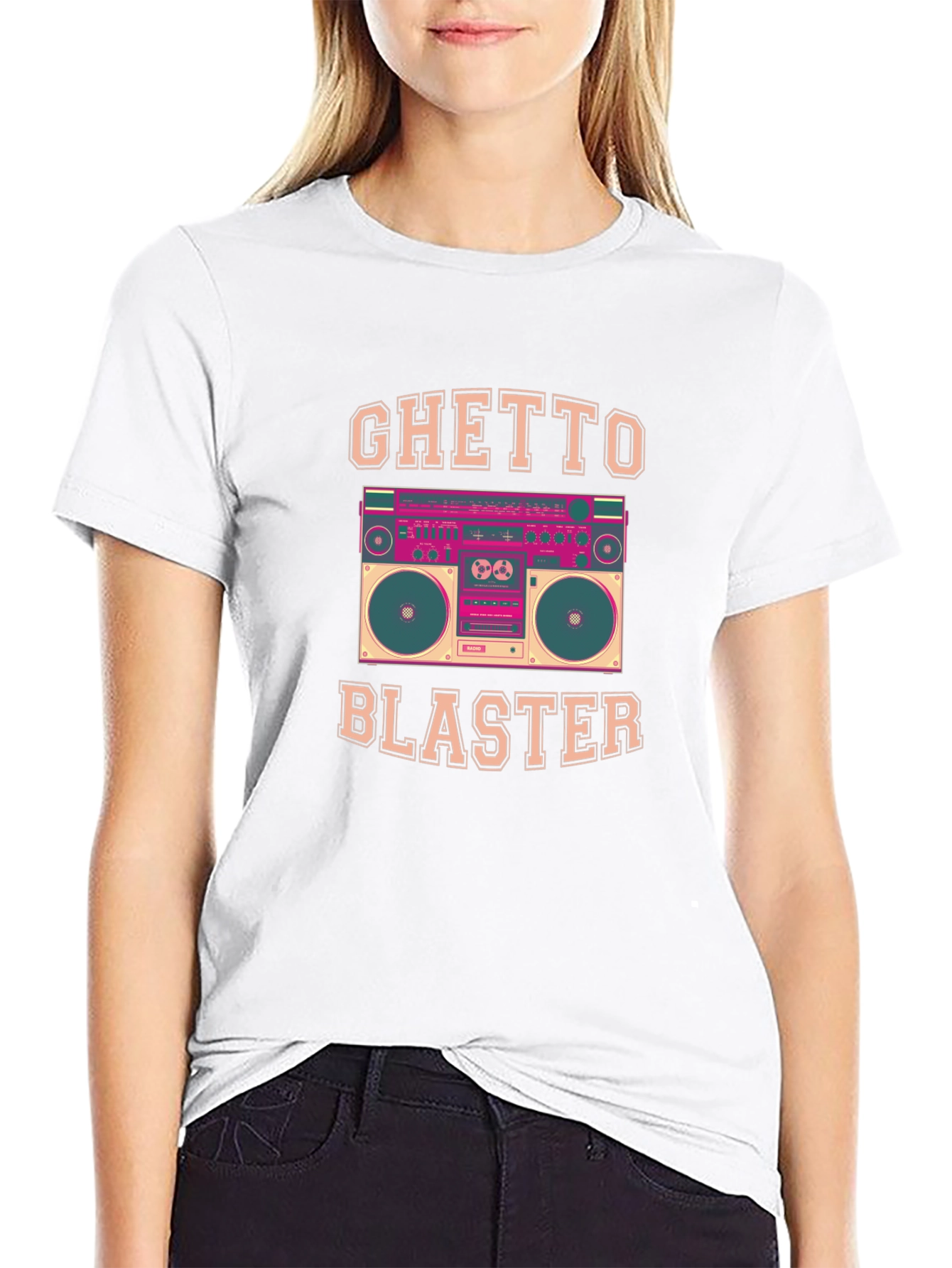 Ghetto Blaster Retro Boombox Graphic Tee
