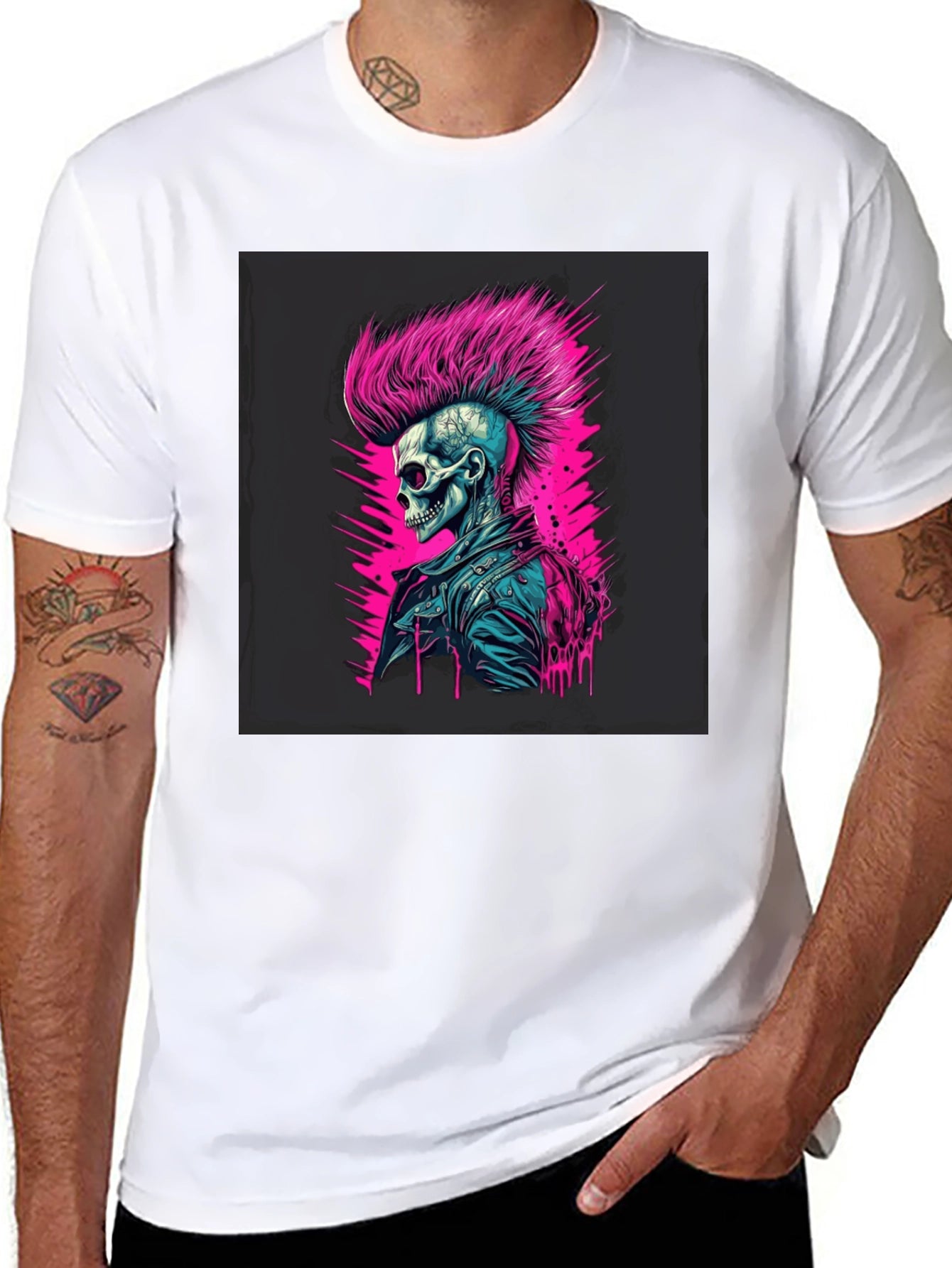 Punk Skull Graphic T-Shirt - Edgy Style