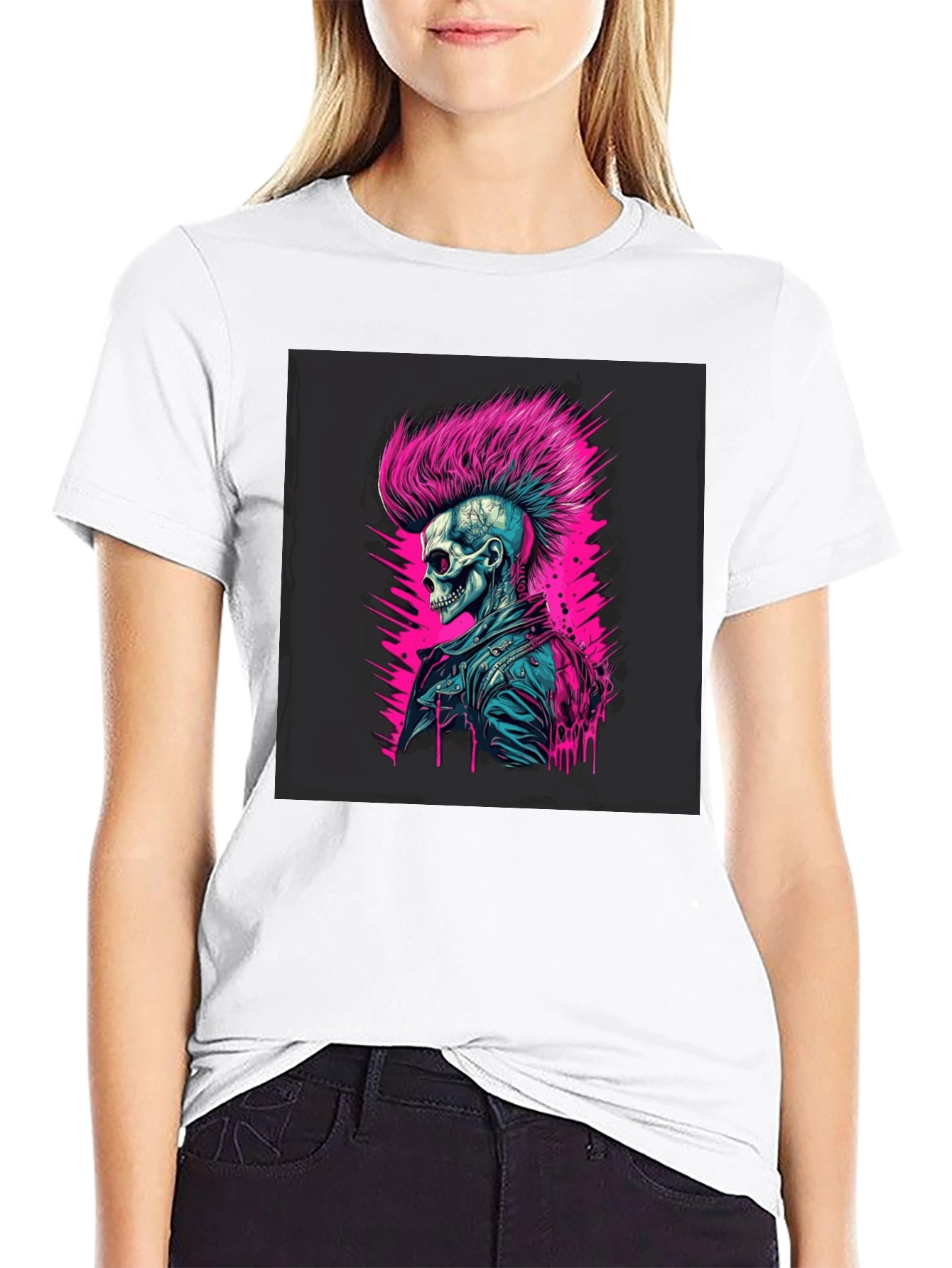 Punk Skull Graphic T-Shirt - Edgy Style