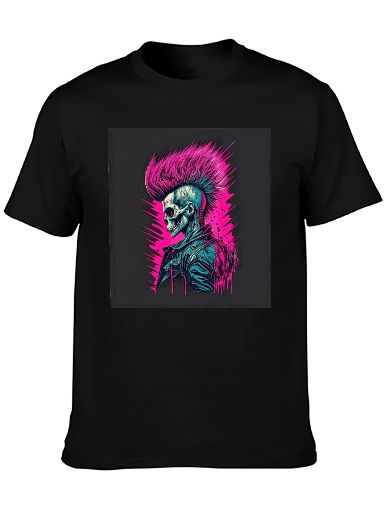 Punk Skull Graphic T-Shirt - Edgy Style