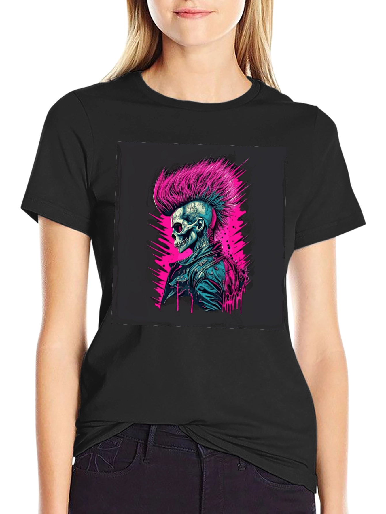 Punk Skull Graphic T-Shirt - Edgy Style