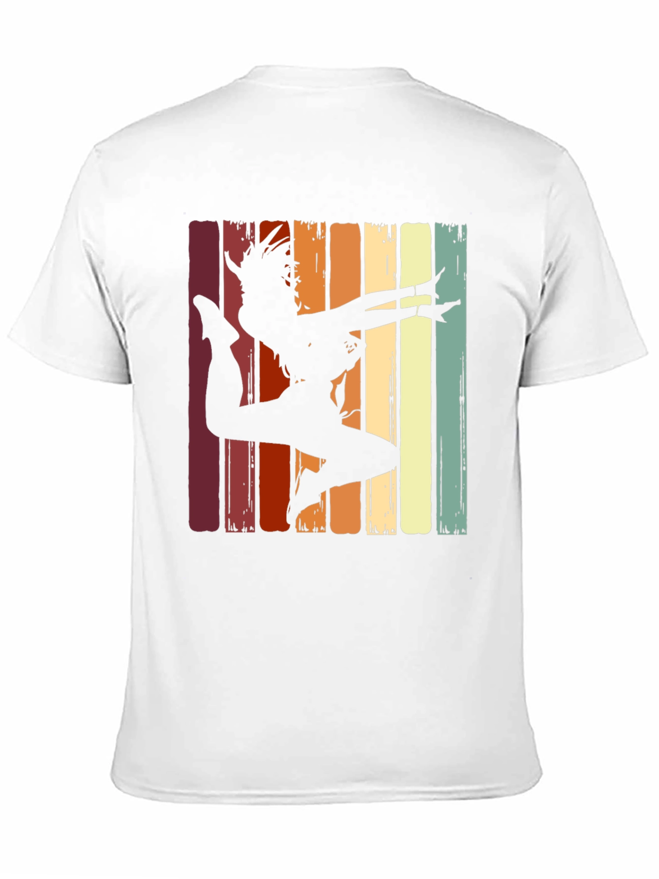 Retro Dancer Graphic Tee - Black Cotton T-Shirt