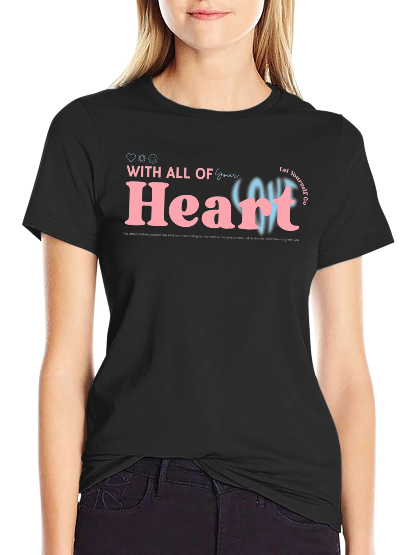 With All Your Heart Graphic Tee