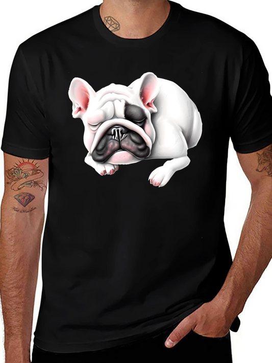 Sleeping Bulldog Graphic Tee - Black Cotton Comfort