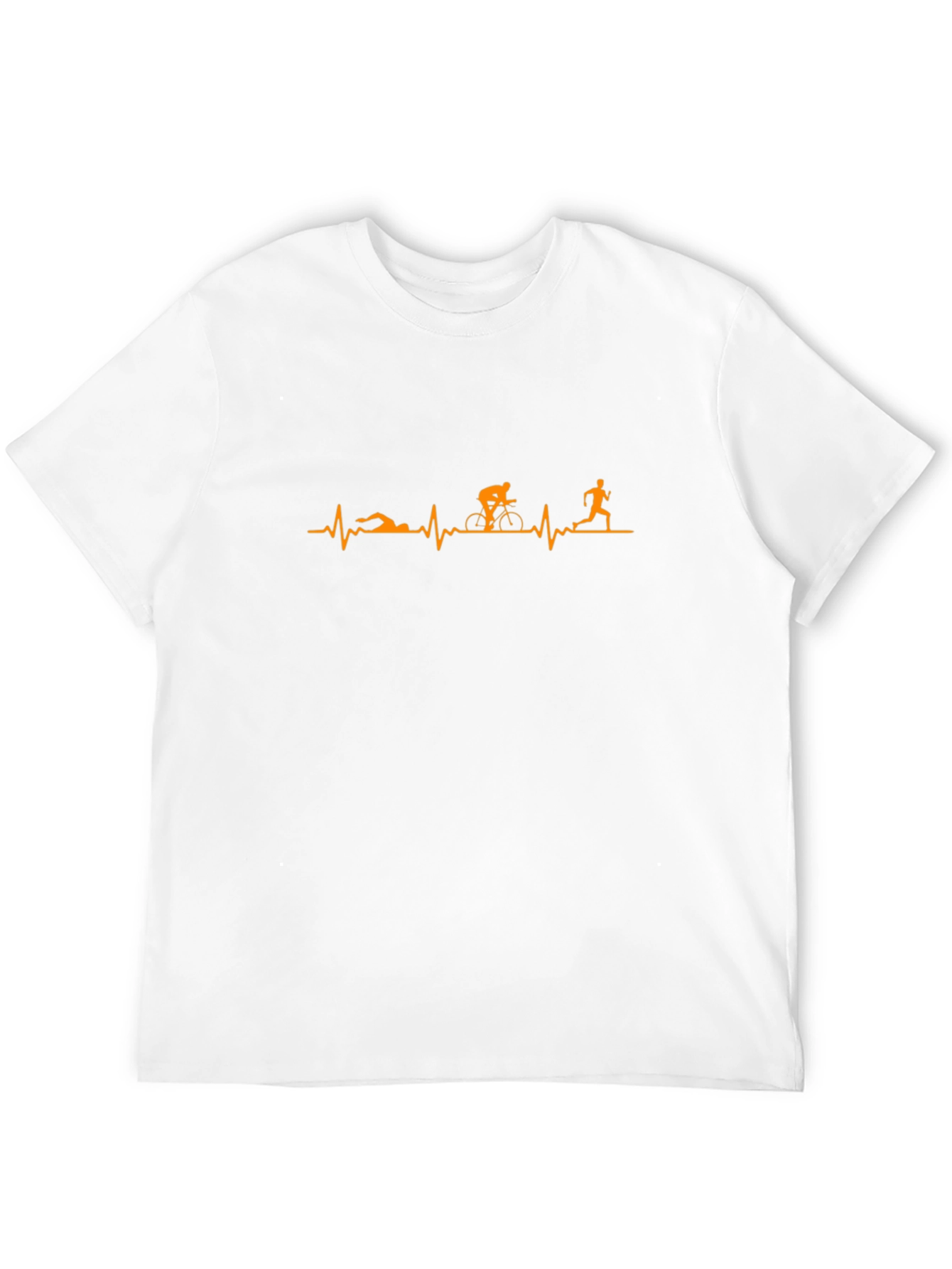 Triathlon Heartbeat T-Shirt - Swim Bike Run