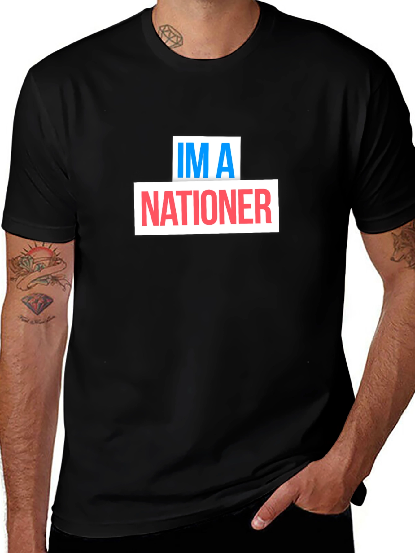 Im A Nationer Graphic Tee - Black