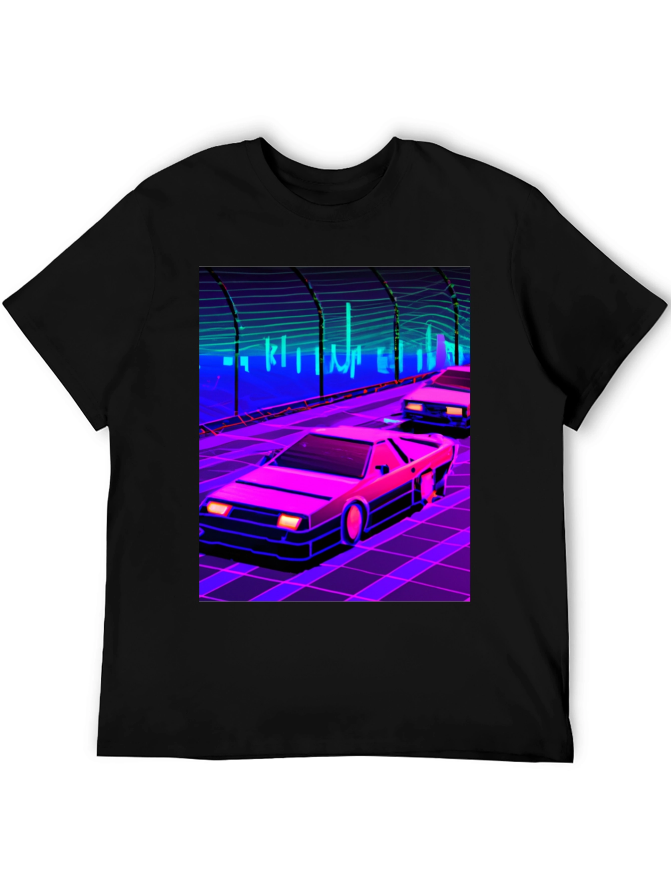Retro Wave Car T-Shirt - Synthwave Style