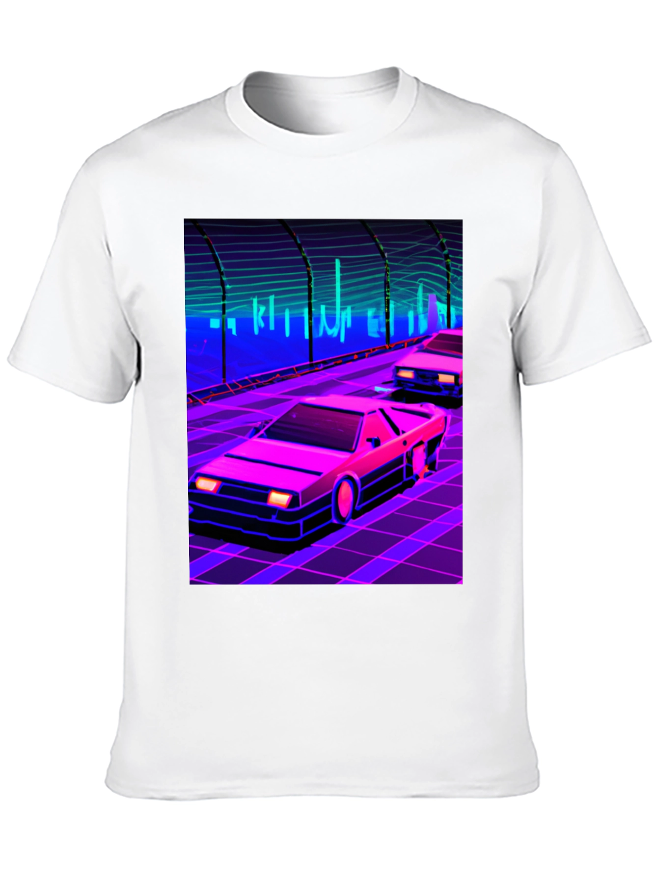 Retro Wave Car T-Shirt - Synthwave Style