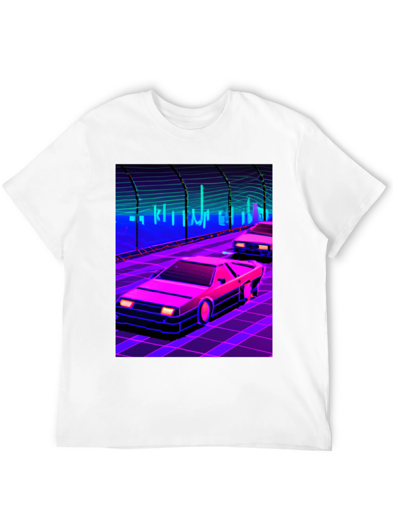 Retro Wave Car T-Shirt - Synthwave Style
