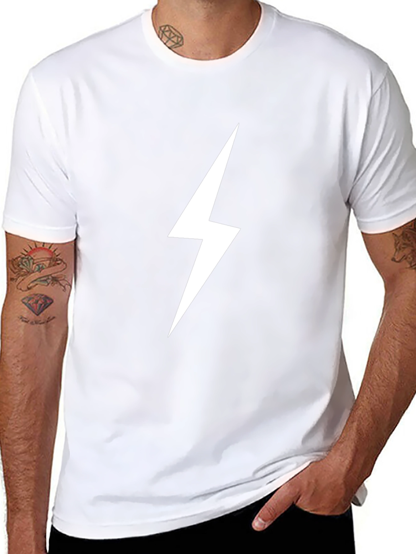 Black Lightning Bolt Tee -⚡Stylish & Casual