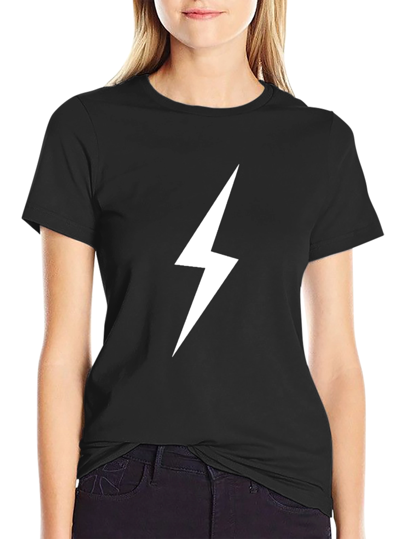 Black Lightning Bolt Tee -⚡Stylish & Casual