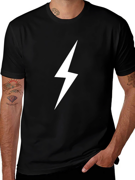 Black Lightning Bolt Tee -⚡Stylish & Casual