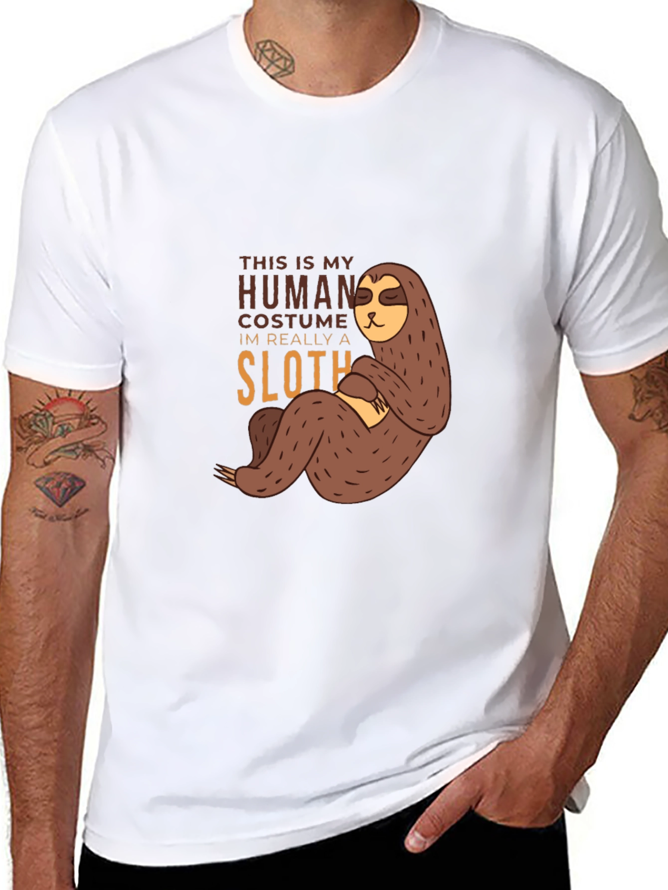 Funny Sloth Human Costume T-Shirt