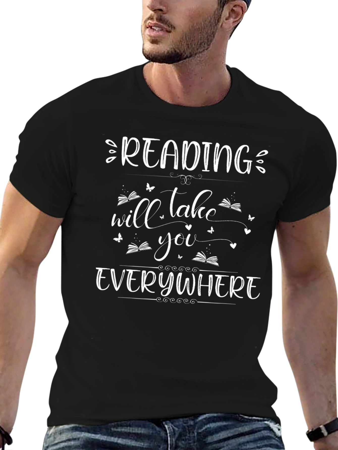 Reading Will Take You Everywhere Black T-Shirt