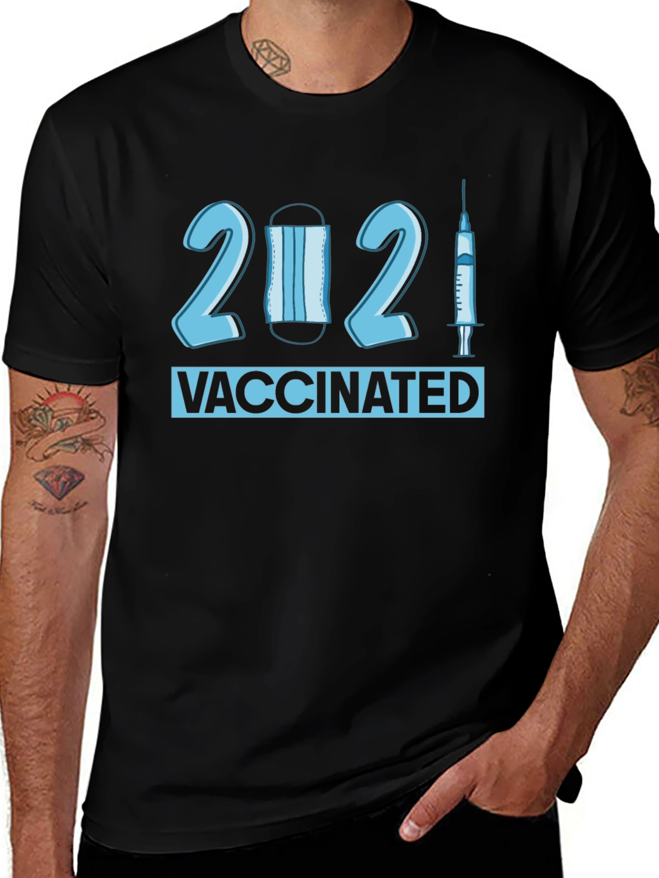 Vaccinated 2021 T-Shirt - Novelty Pandemic Tee