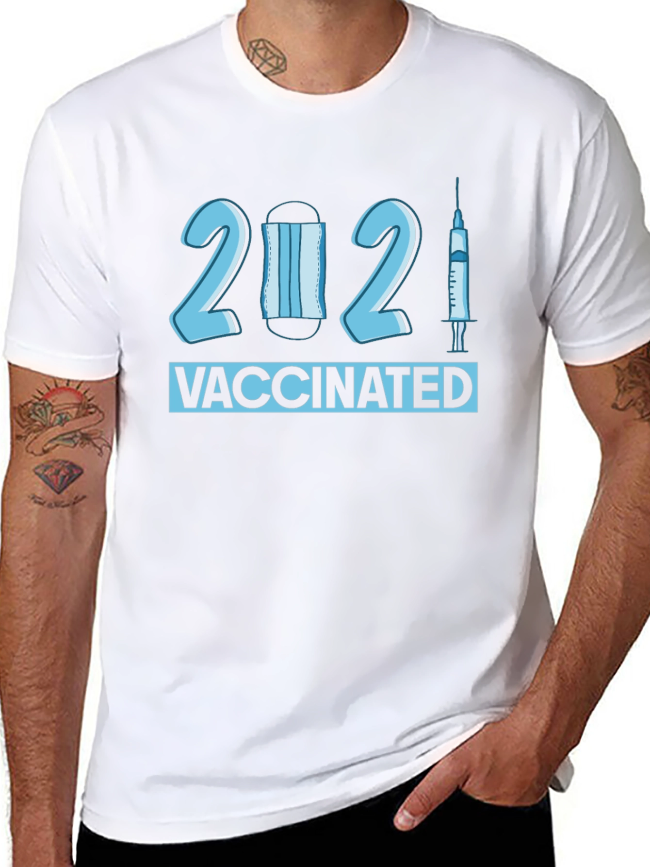 Vaccinated 2021 T-Shirt - Novelty Pandemic Tee