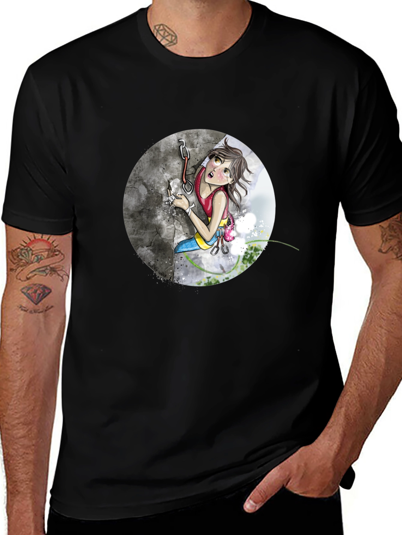 Climbing Girl Graphic Tee - Adventure T-Shirt