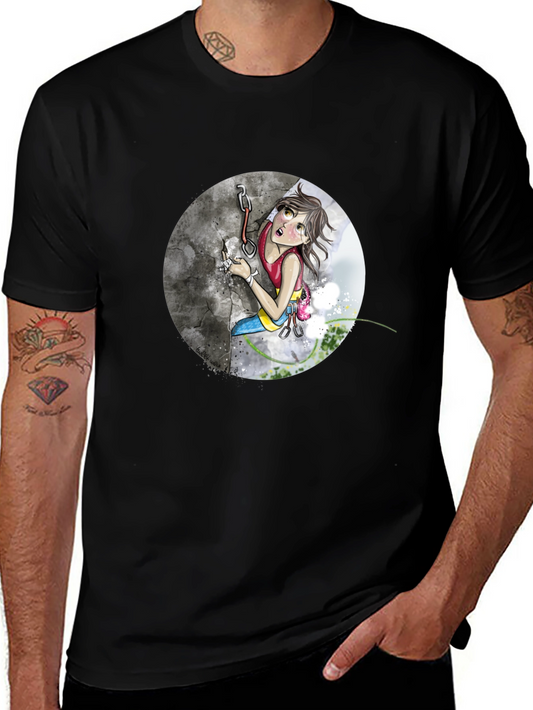 Climbing Girl Graphic Tee - Adventure T-Shirt