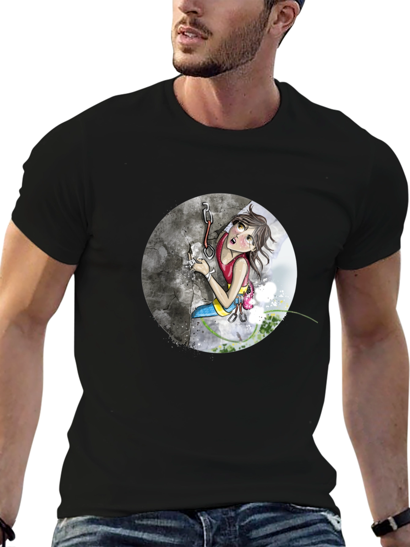 Climbing Girl Graphic Tee - Adventure T-Shirt