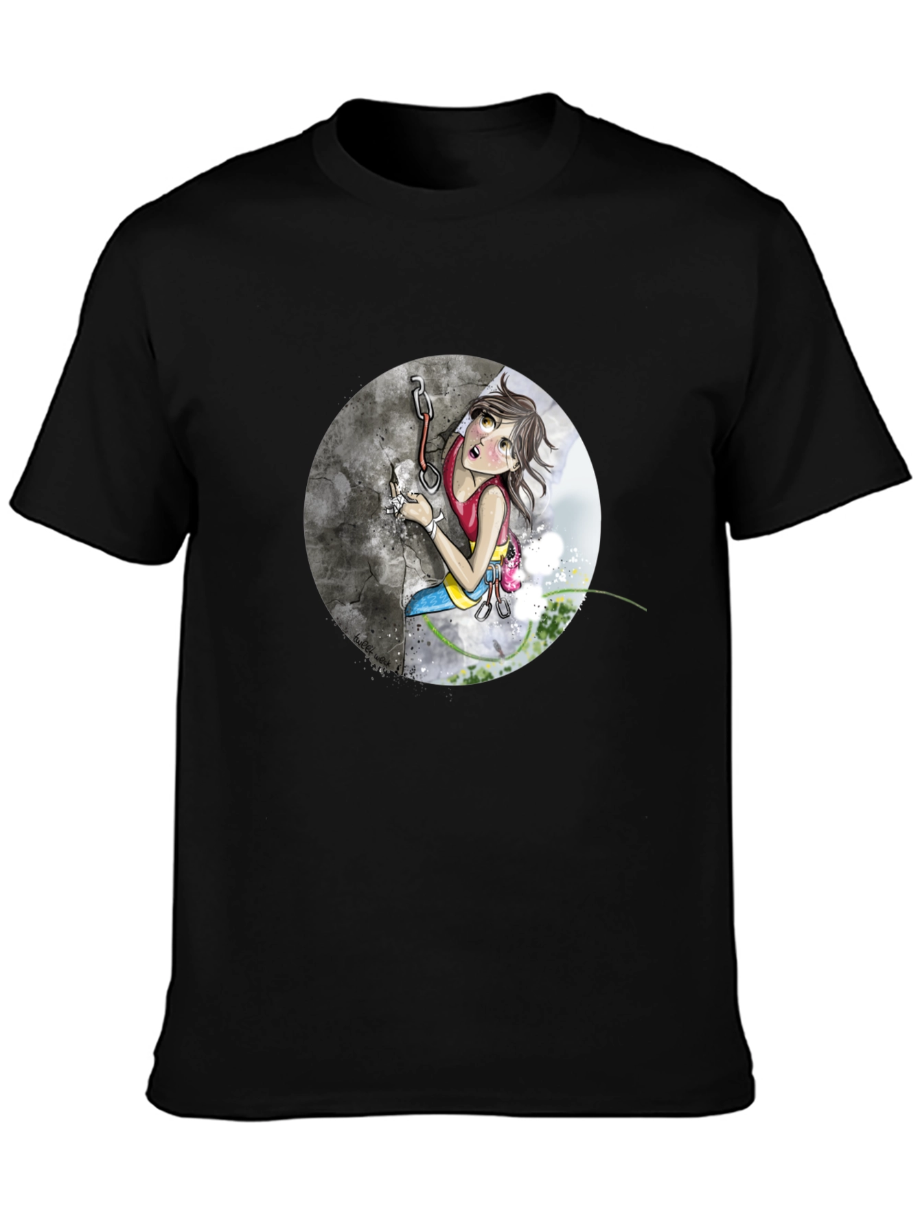 Climbing Girl Graphic Tee - Adventure T-Shirt