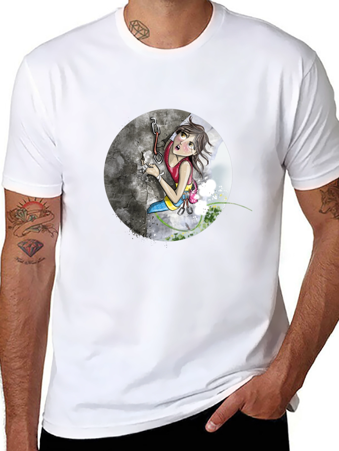 Climbing Girl Graphic Tee - Adventure T-Shirt
