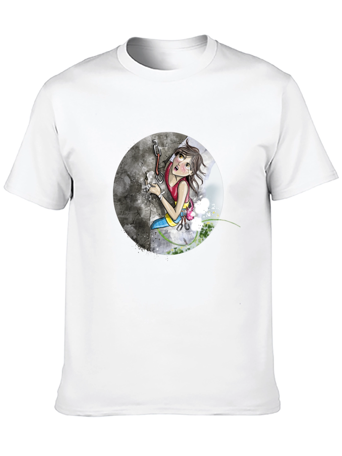 Climbing Girl Graphic Tee - Adventure T-Shirt
