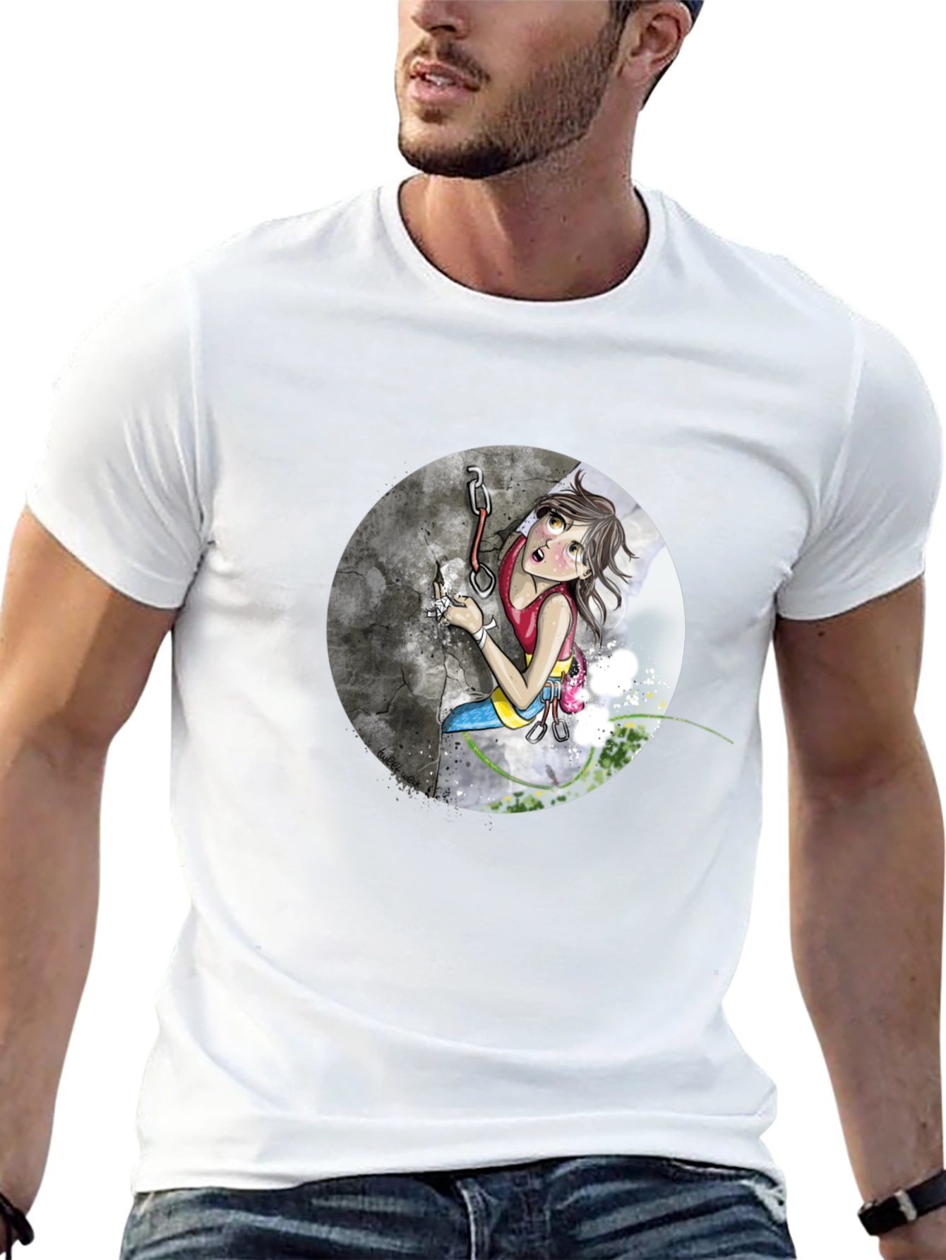 Climbing Girl Graphic Tee - Adventure T-Shirt