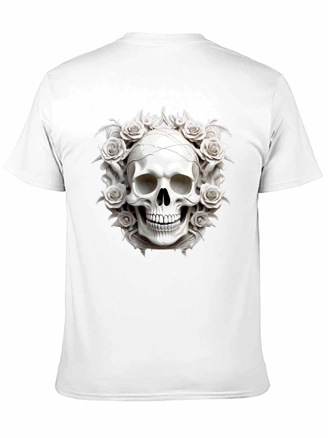 Skull & Roses Graphic Tee - Black
