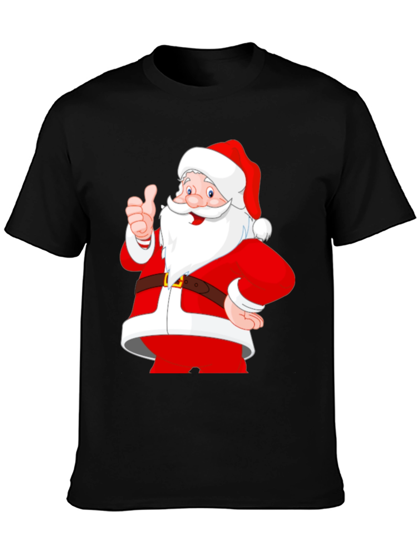 Santa Claus Graphic Print T-Shirt - Holiday Cheer