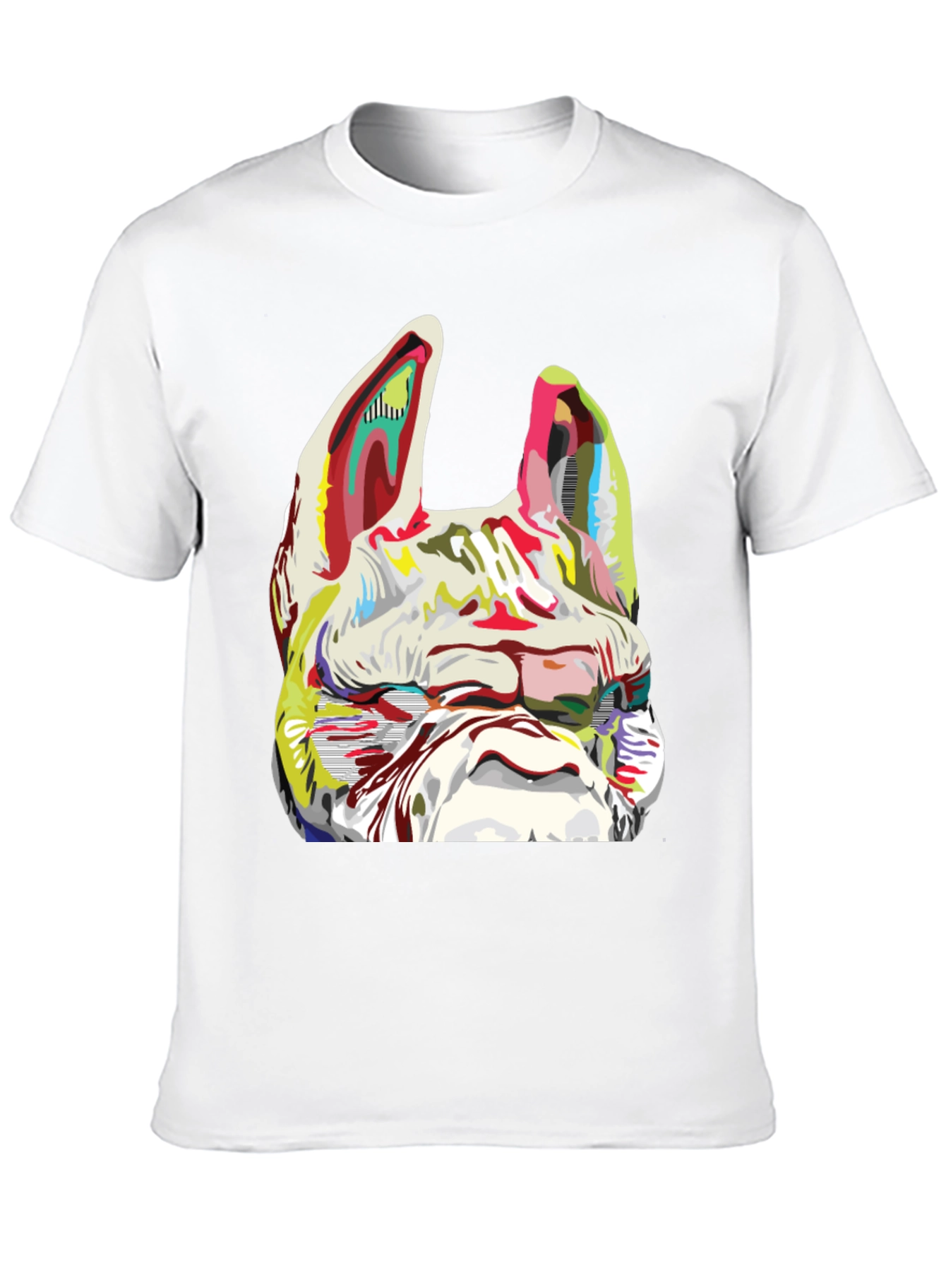 Dog Graphic Print Crew Neck T-Shirt