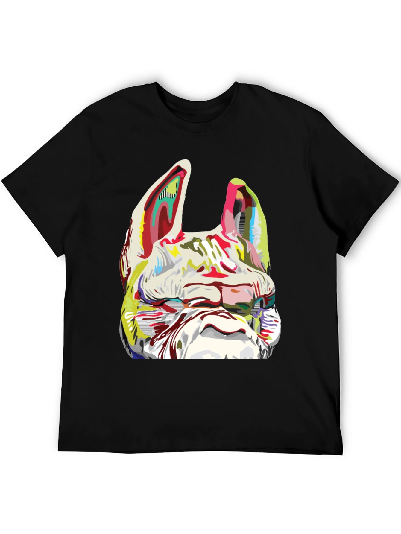 Dog Graphic Print Crew Neck T-Shirt