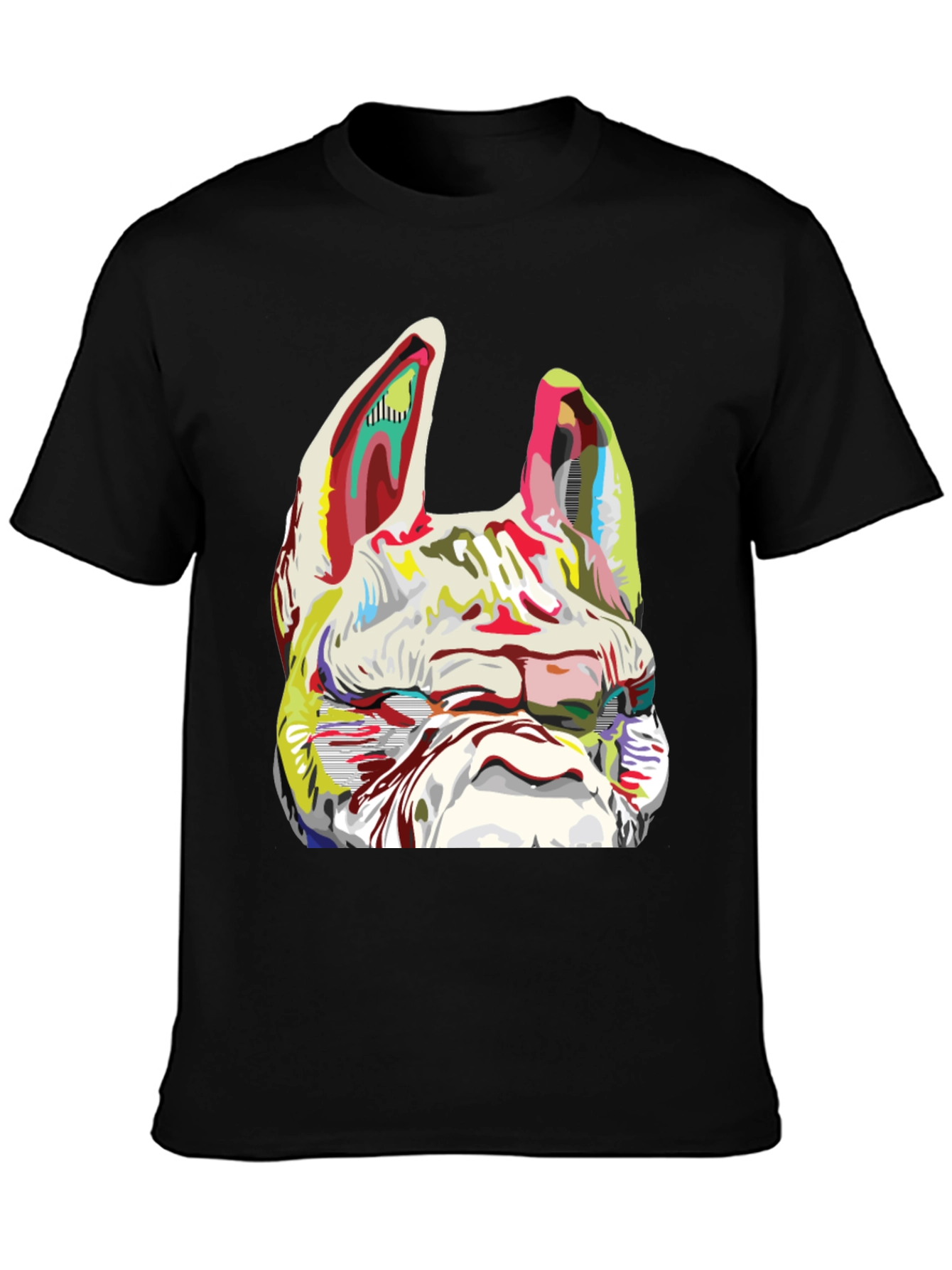 Dog Graphic Print Crew Neck T-Shirt