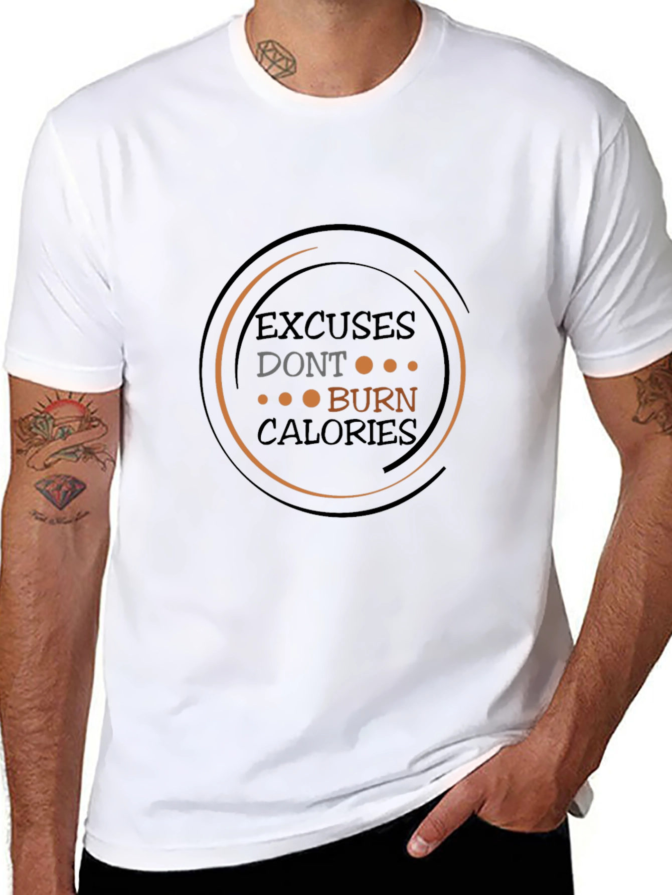 Motivational Workout T-Shirt: Excuses Dont Burn Calories