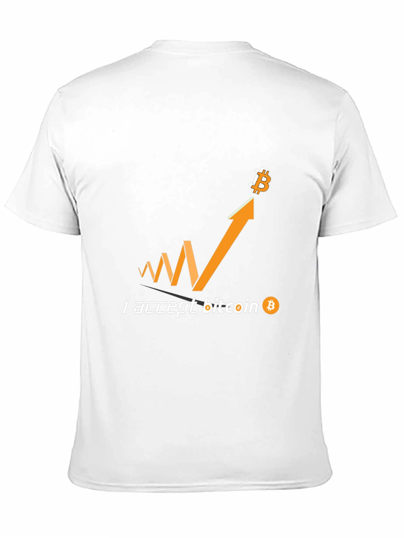 I Accept Bitcoin Black T-Shirt Crypto Currency Tee