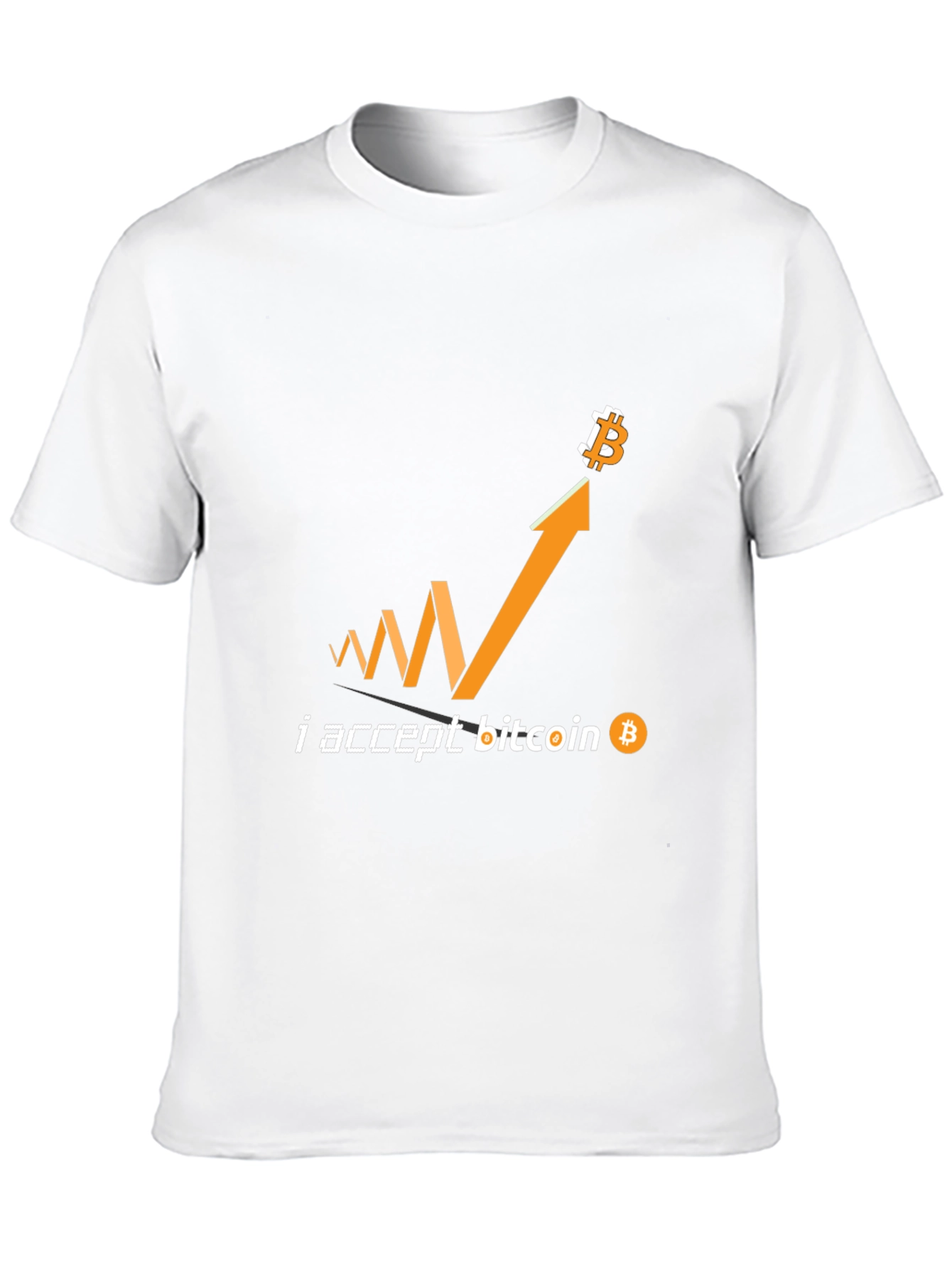 I Accept Bitcoin Black T-Shirt Crypto Currency Tee