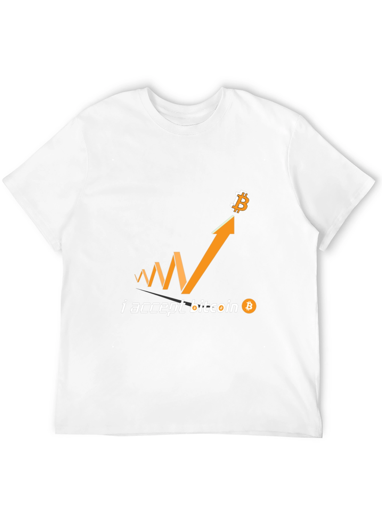I Accept Bitcoin Black T-Shirt Crypto Currency Tee