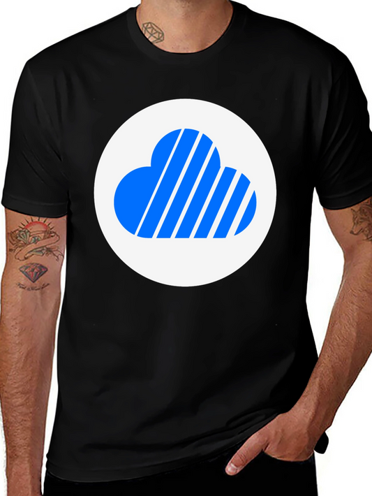 Cloud Logo Black T-Shirt - Modern Style