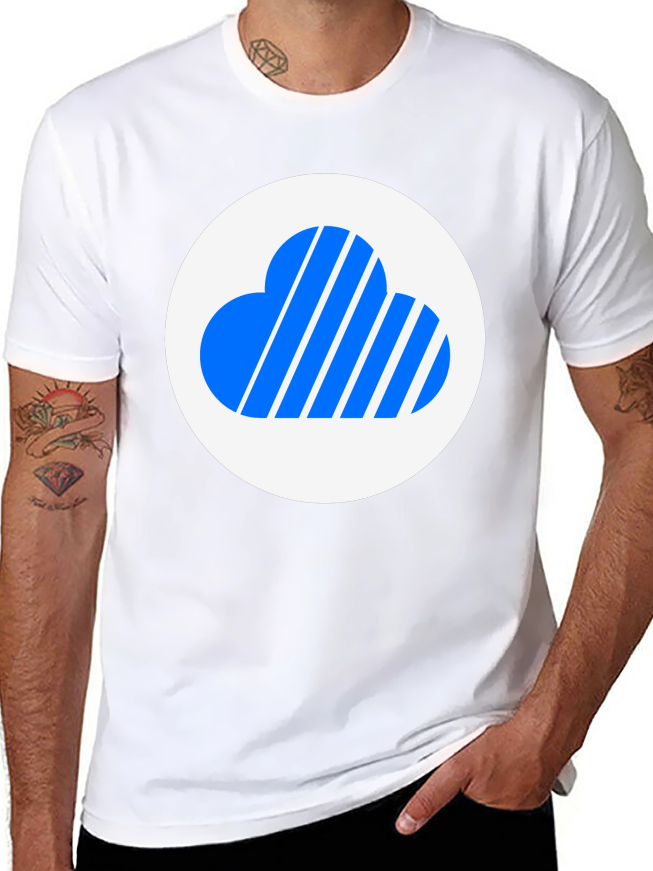 Cloud Logo Black T-Shirt - Modern Style