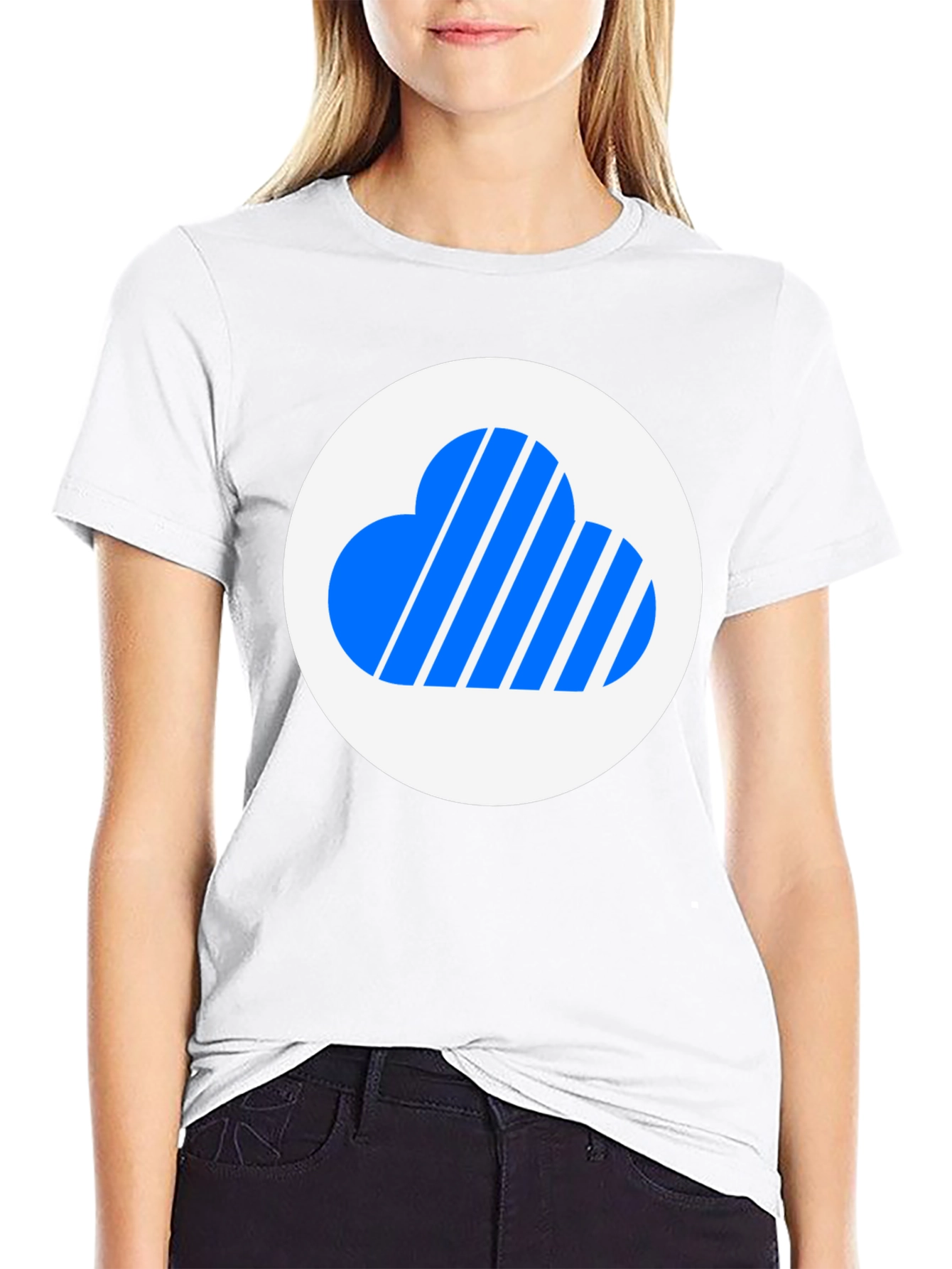 Cloud Logo Black T-Shirt - Modern Style
