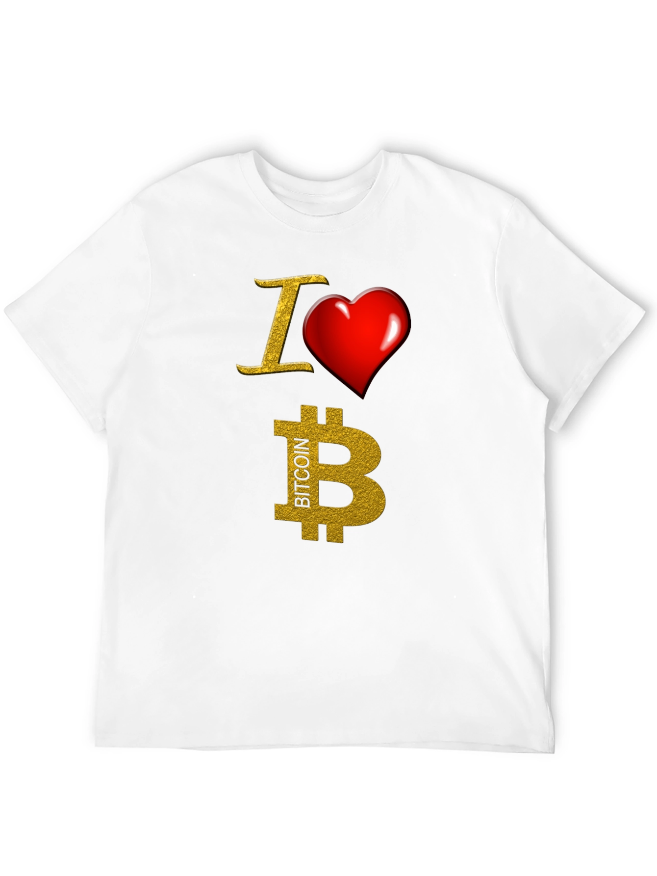 I Heart Bitcoin Black T-Shirt