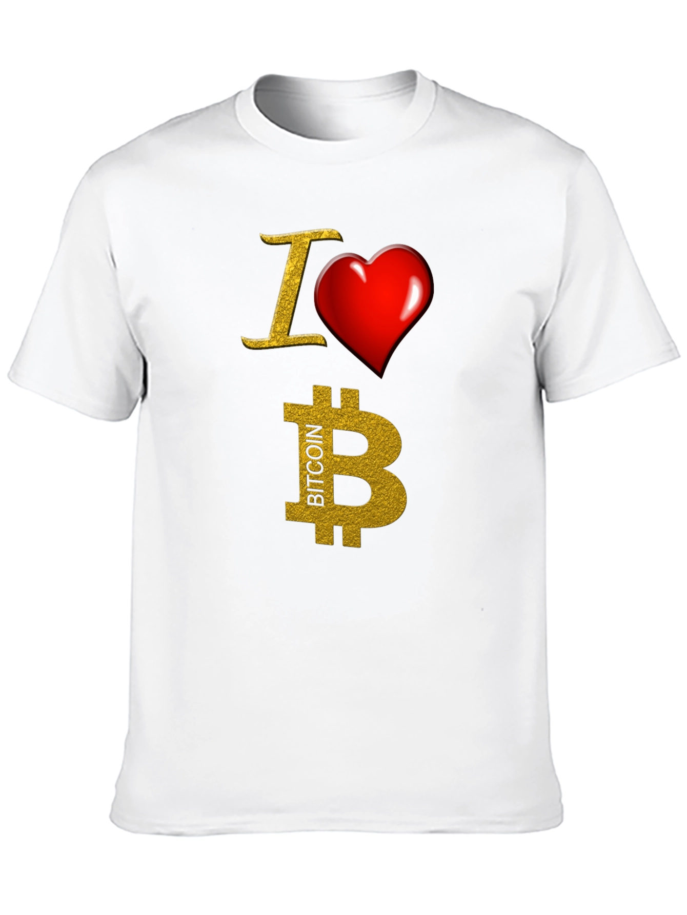 I Heart Bitcoin Black T-Shirt