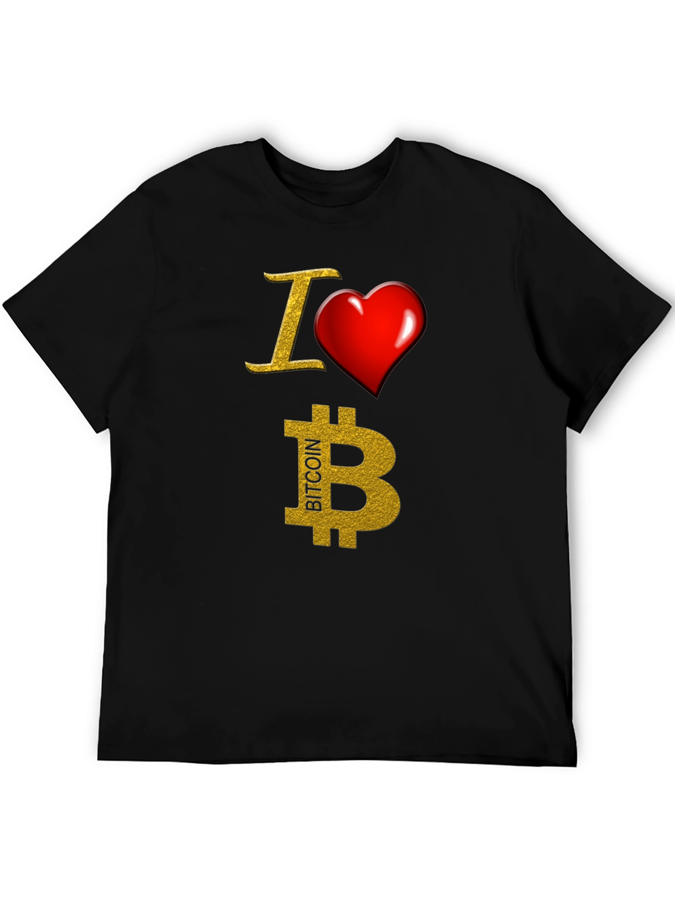 I Heart Bitcoin Black T-Shirt