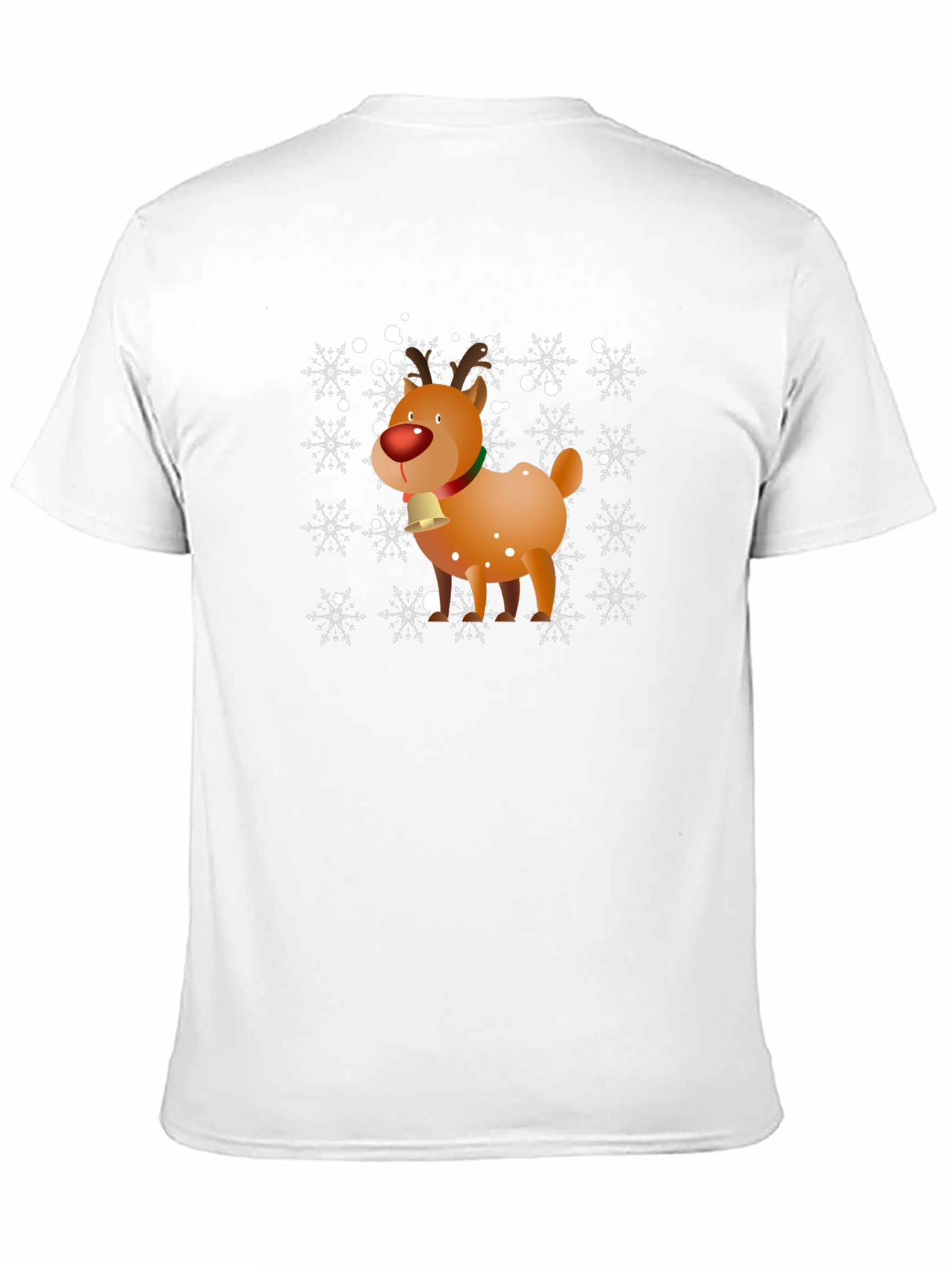 Christmas Reindeer Snowflake Graphic T-Shirt