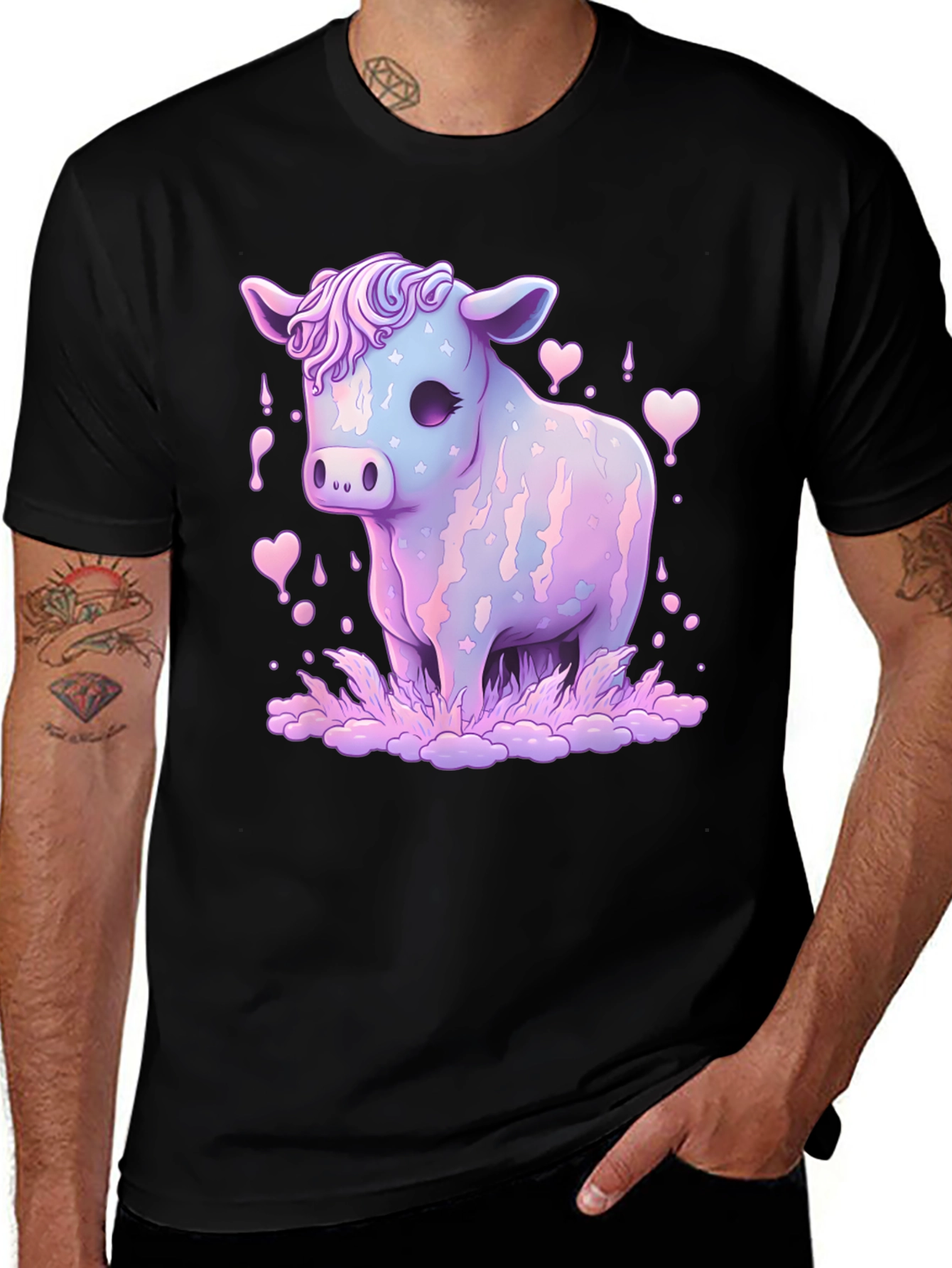 Pastel Cow Graphic Tee