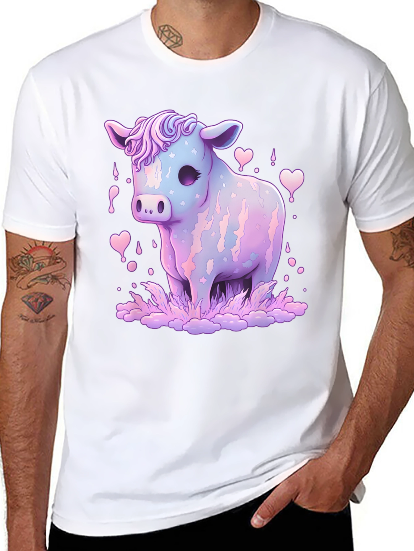 Pastel Cow Graphic Tee