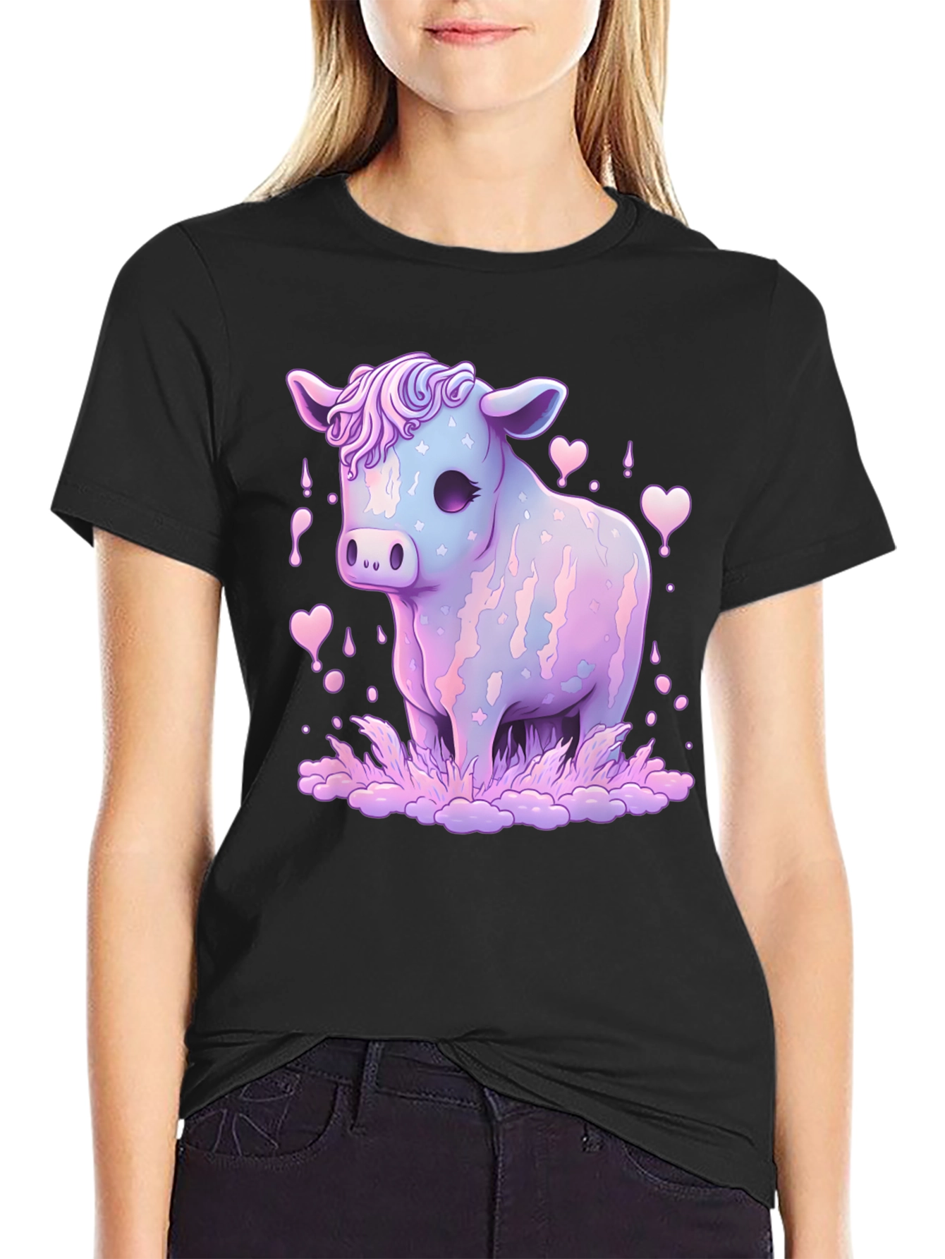 Pastel Cow Graphic Tee