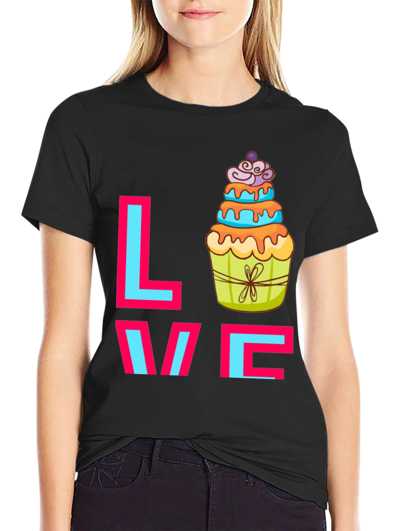 Sweet Love Cupcake Graphic Tee - Fun Casual T-Shirt