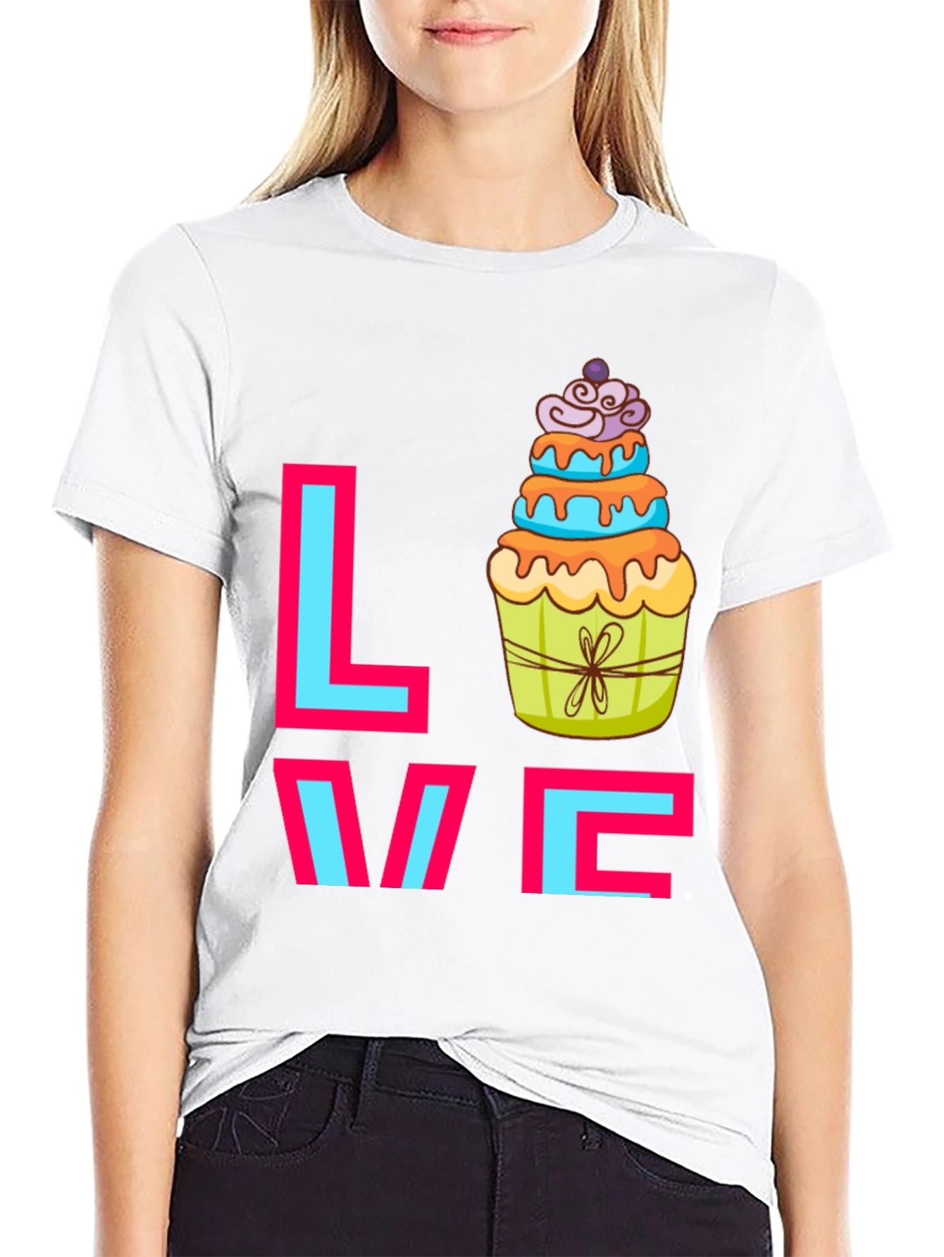 Sweet Love Cupcake Graphic Tee - Fun Casual T-Shirt