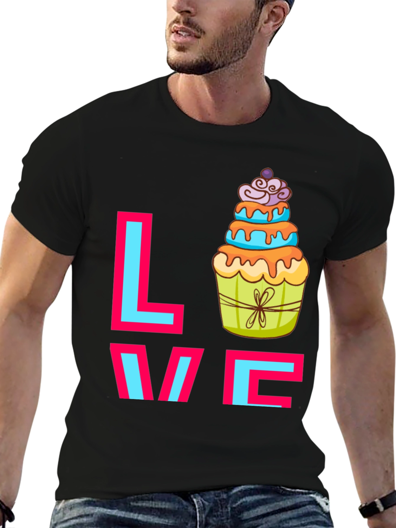 Sweet Love Cupcake Graphic Tee - Fun Casual T-Shirt