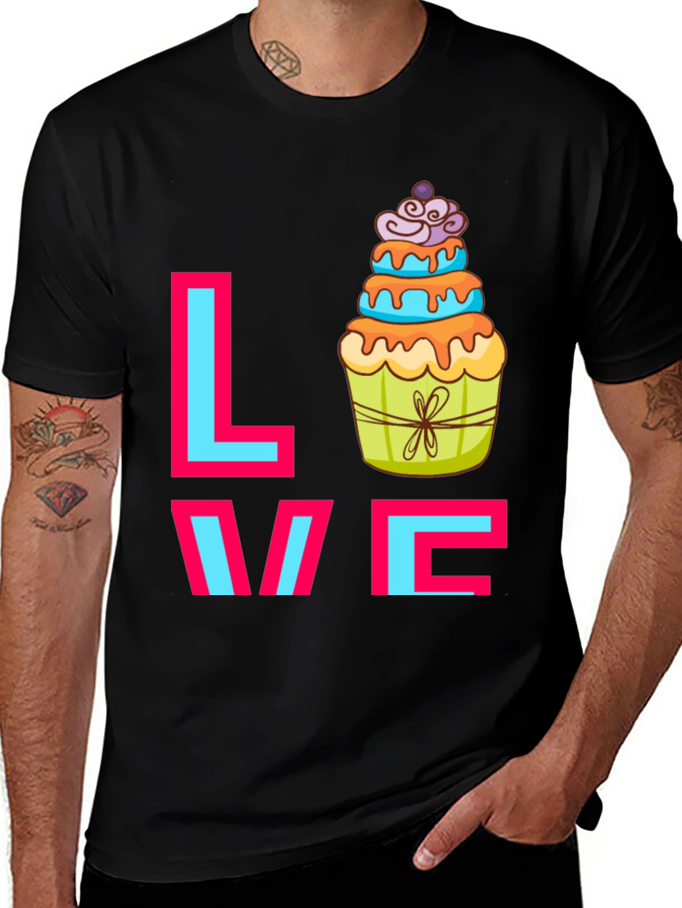 Sweet Love Cupcake Graphic Tee - Fun Casual T-Shirt